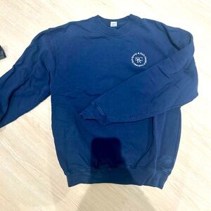 Sporty and Rich crewneck oversized. Size small. Navy blue
